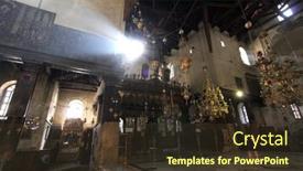  Presentation with nativity - Cool new PPT theme with coast of the tyrrhenian sea at night marciana marina elba island italy backdrop and a wine colored foreground