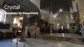  Presentation with nativity - Theme with bethlehem-october-05-the-basilica background and a tawny brown colored foreground