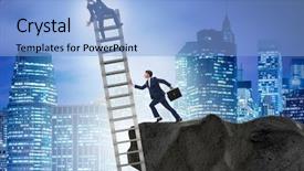  Presentation with business competition - Presentation theme enhanced with betrayal - business unethical competition concept background and a light blue colored foreground