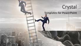  Presentation with business competition - Slide deck having betrayal - business unethical competition concept background and a light gray colored foreground