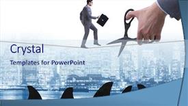  Presentation with rope - Colorful presentation theme enhanced with betrayal - hand cutting rope in business backdrop and a sky blue colored foreground