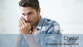  Presentation with wife - PPT theme enhanced with betrayal - portrait of a young man background and a light blue colored foreground