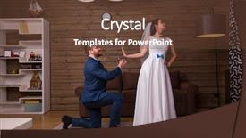  Presentation with bride and groom - Presentation theme consisting of betrothal - bride rejects marriage proposal background and a  colored foreground