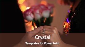  Presentation with engagement - Beautiful presentation theme featuring betrothal - man holding fiancee's hand backdrop and a tawny brown colored foreground