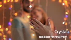  Presentation with engagement - Beautiful theme featuring betrothal - young man and his happy backdrop and a tawny brown colored foreground