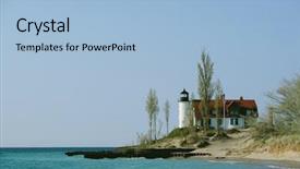  Presentation with flash point - Beautiful PPT theme featuring betsy - point betsie lighthouse built backdrop and a light blue colored foreground