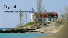  Presentation with point of sale system - PPT layouts featuring betsy - point betsie lighthouse built background and a light blue colored foreground