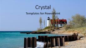  Presentation with 7 point bullet list - Cool new PPT layouts with betsy - point betsie lighthouse built backdrop and a light blue colored foreground