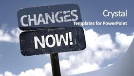  Presentation with now - Amazing PPT theme having better solutions - changes now sign with clouds backdrop and a ocean colored foreground