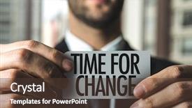  Presentation with time for change - Cool new slide set with better solutions - time for change backdrop and a tawny brown colored foreground