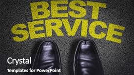  Presentation with solutions business - PPT theme having better solutions - top view of business shoes background and a dark gray colored foreground