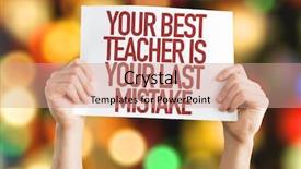  Presentation with best of luck - Audience pleasing PPT theme consisting of better solutions - your best teacher is your backdrop and a coral colored foreground