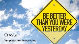  Presentation with better days - Beautiful theme featuring better than you were yesterday backdrop and a light blue colored foreground