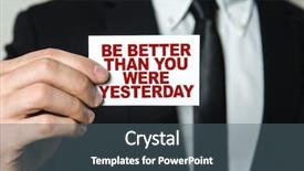  Presentation with better days - Presentation theme consisting of better than you were yesterday background and a ocean colored foreground