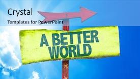  Presentation with laptop computers around the world backgroun - Presentation design with better world sign with sky background and a light blue colored foreground