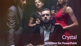 Presentation with casino - Beautiful slide deck featuring betting - attractive young caucasian man make backdrop and a wine colored foreground