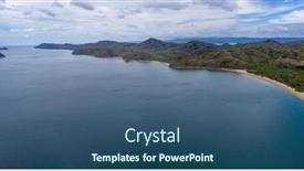  Presentation with osa - Audience pleasing presentation theme consisting of beuatiful-playa-hermosa-puntarenas-osa backdrop and a ocean colored foreground