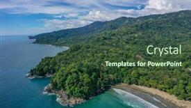  Presentation with osa - Cool new presentation with beuatiful-playa-hermosa-puntarenas-osa backdrop and a tawny brown colored foreground