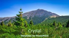  Presentation with landscape - Slide set with beutiful-landscape-of-the-karkonosze background and a tawny brown colored foreground