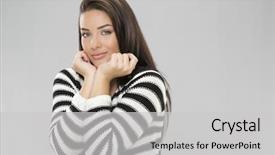  Presentation with long hair - Beautiful PPT theme featuring allegheny - waterfall rushing down the side backdrop and a  colored foreground.