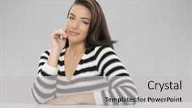  Presentation with blue eyes - Theme having tiger close up the tiger background and a gray colored foreground.