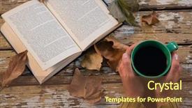  Presentation with cup coffee - Amazing theme having beverage crops - cropped hand holding coffee cup backdrop and a tawny brown colored foreground