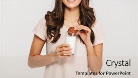  Presentation with crops - Theme with beverage crops - cropped image of a smiling background and a soft green colored foreground