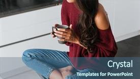  Presentation with crops - Slides consisting of beverage crops - cropped image of a young background and a ocean colored foreground