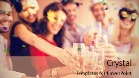  Presentation with flute - PPT theme having beverage crops - cropped image of hands holding background and a coral colored foreground