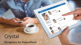  Presentation with crops - Slide set having beverage crops - cropped image of person using background and a coral colored foreground