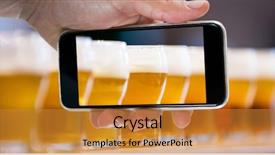  Presentation with beer - Presentation theme consisting of beverage crops - hand taking picture of beer background and a gold colored foreground