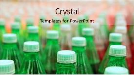  Presentation with beverage - Presentation theme featuring beverage plastic bottle in factory background and a lemonade colored foreground