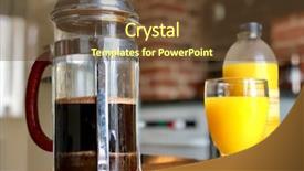  Presentation with orange juice - Presentation theme featuring beverages carton - cafeti re coffee press background and a tawny brown colored foreground