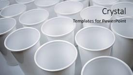  Presentation with plastic - Theme enhanced with beverages science - large group of white disposable background and a light gray colored foreground