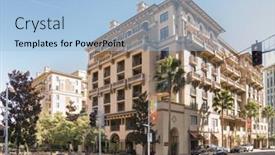  Presentation with personality - Presentation design consisting of beverly-hills-ca-11-27 background and a light blue colored foreground