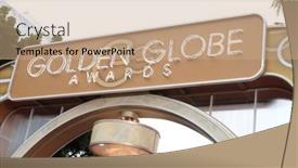  Presentation with golden awards - PPT theme featuring beverly-hills-ca-january-10 background and a coral colored foreground