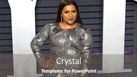  Presentation with oscar - Presentation design with beverly-hills-feb-24-mindy background and a gray colored foreground