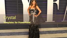  Presentation with oscar - Beautiful presentation theme featuring beverly-hills-feb-24-sofia backdrop and a tawny brown colored foreground