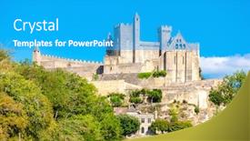  Presentation with france - Cool new theme with beynac-et-cazenac-in-dordogne backdrop and a teal colored foreground