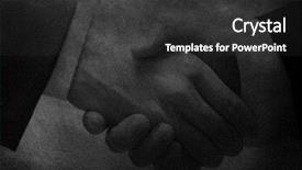  Presentation with peace treaty handshake map - Theme enhanced with bg - handshake as a background background and a dark gray colored foreground