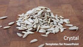  Presentation with seeds - Theme with bg - healthy sun flower seeds background and a violet colored foreground