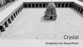  Presentation with cairo - Cool new slides with bg - ibn tulun mosque - cairo backdrop and a light gray colored foreground