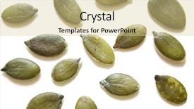  Presentation with pumpkin seeds - Audience pleasing PPT theme consisting of bg - pumpkin seeds on an isolated backdrop and a lemonade colored foreground