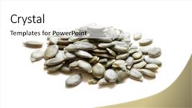  Presentation with pumpkin seeds - Cool new presentation theme with bg - pumpkin seeds on an isolated backdrop and a white colored foreground