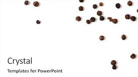  Presentation with electronics white - Amazing slide set having bg - wholesome peppercorns on a white backdrop and a white colored foreground