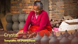  Presentation with working capital - Audience pleasing theme consisting of bhaktaour-nepal-dec-7-unidentified backdrop and a  colored foreground