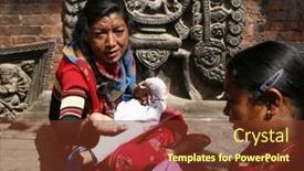  Presentation with kathmandu - Colorful slide deck enhanced with bhaktapur-nepal-april-13-local backdrop and a tawny brown colored foreground