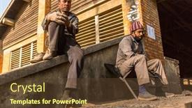  Presentation with climate change - Colorful presentation design enhanced with bhaktapur-nepal-circa-dec-2013 backdrop and a tawny brown colored foreground