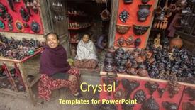  Presentation with groups - PPT theme featuring bhaktapur-nepal-dec-07-2013 background and a  colored foreground