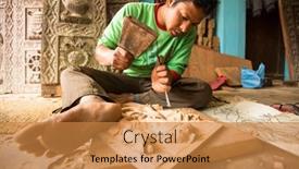  Presentation with working capital - Audience pleasing theme consisting of hardwood maple basketball court floor backdrop and a light gray colored foreground